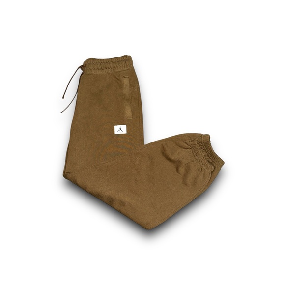 Nike Air Jordan Flight Fleece Tapered Sweatpants Mens Small Mocha Brown - Picture 1 of 5